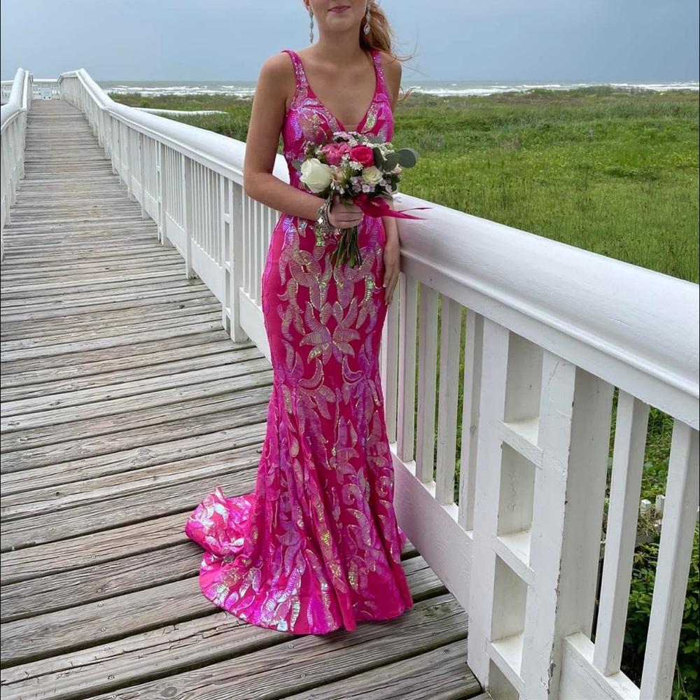 Elegant Pink Evening Gown